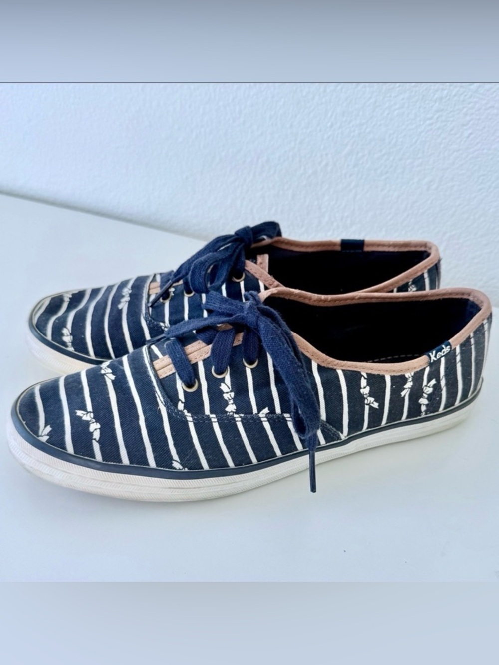 Keds x Taylor Swift Champion Nautical Stripes & Bows Sneakers - Size 7.5